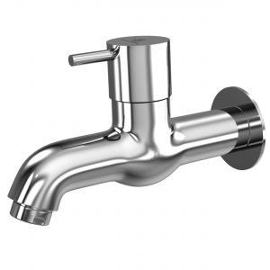 Sheetal - FLT Bib Cock Long Body Faucet With Wall Flange