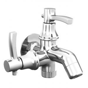 Sheetal - Antique Bib Cock 2 In 1 Faucet With Wall Flange