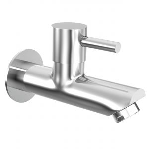 Sheetal - Shine Bib Cock Long Body Faucet With wall Flange