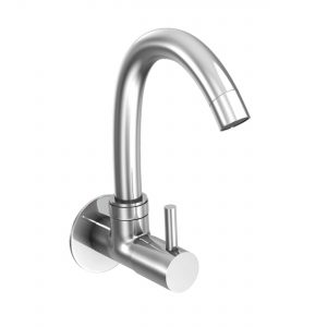 Sheetal - Shine Sink Cock Regular Swinging Spout With Wall Flange