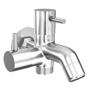 Sheetal - Shine Bib Cock 2 In 1 Faucet With Wall Flange