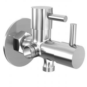 Sheetal - Shine Angular Stop Cock 2 In 1 Faucet With Wall Flange