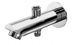 Sheetal - Shine Bath Tub Spout Faucet with Button Attachment With Wall Flange