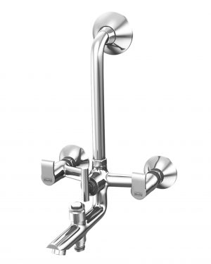 Sheetal - Liva Wall Mixer 3 In 1 System Faucet With Provision For Both Telephonic